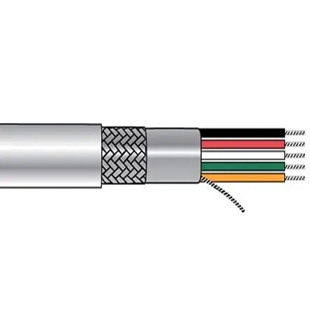 Produktfoto 1 von Alpha Wire Alpha Essentials Communication & Control Steuerkabel, 5-adrig 0.08mm² 28 AWG Grau Geschirmt, 100 ft,