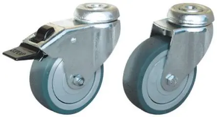 Produktfoto 1 von Guitel Hervieu Drehbar Rolle, Rad ø 50 mm, 40 kg, Ges H. 69 mm, Rad B. 17 mm, Gummi