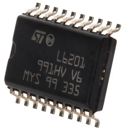 Produktfoto 1 von STMicroelectronics Motortreiber-IC Vollbrücke 48 V, 1 A, 100 kHz, 4 W, SOIC, 20-Pin, 48V, Gleichstrommotor