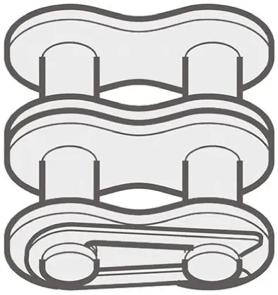 Produktfoto 1 von Renold Renold Kröpfglied, Rollenketten-Verbindungsglied, Stahl