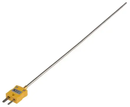 Produktfoto 1 von RS PRO Edelstahl 310 Mineralisoliertes Thermoelement Typ K, Ø 3 mm x 250 mm -40 °C → 1100 °C, ISO-kalibriert