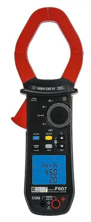Chauvin Arnoux F607 Stromzange Stromstärke-/Oberschwingungsmesszange CAT III, CAT IV, 1000 V dc, 99.99 kΩ,
