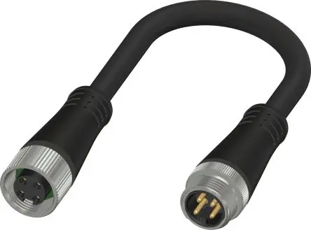 Produktfoto 1 von RS PRO, 4-polig Steuerleitung, 7/8 Zoll Rund, Gerade Buchse 8 / Gerade Stecker, Länge 2 m