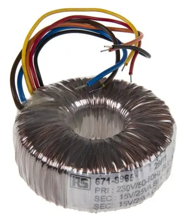 Produktfoto 1 von RS PRO Ringkerntransformator, Primär 230 V ac / Sekundär 2 x 15 V ac 2 Ausg. 50 VA, 1.667A 740 g 60 Hz 50 Hz