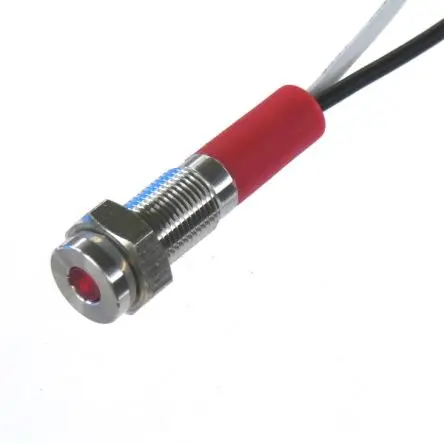 CML PL06SL Edelstahl-Panel-Leuchte Rot Panel-LED, Draht 110V 6 mm, IP67