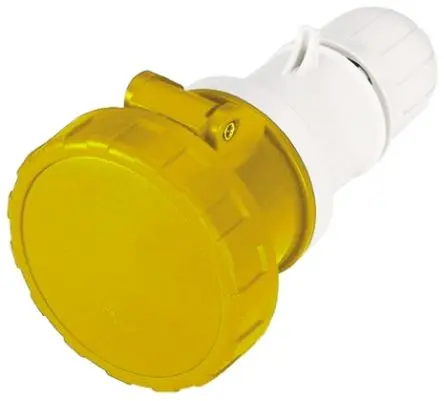 Produktfoto 1 von Scame Optima Leistungssteckverbinder Gelb, 110V 2P+PE / 63A, Kabel IP66, IP67