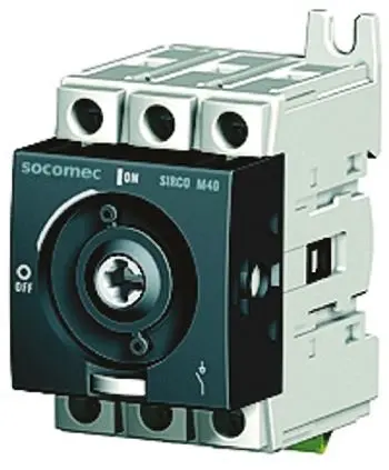 Produktfoto 1 von Socomec Sirco M Trennschalter 3-polig DIN-Hutschiene 100A 45 kW Blau IP20 3-phasig