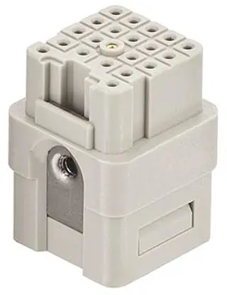 Produktfoto 1 von HARTING Han Q Industrie-Steckverbinder Kontakteinsatz Buchse, 21-polig 6.5A, Kabel, Steckverbindereinsatz für
