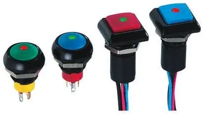 Produktfoto 1 von APEM IP Druckschalter Rot Beleuchtet Tastend Panel Ø 13.6 mm, SPST / 5A 28 V dc, IP67