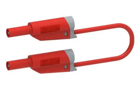 Produktfoto 1 von Electro PJP Messleitung 36A Stecker / Stecker, Rot Polyvinylchlorid-isoliert 2 m, 600V
