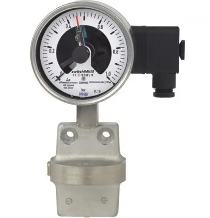 Produktfoto 1 von WIKA DPGS43.1X0 Manometer 100 mm 0 bar → 2.5 bar Edelstahl 304 Gehäuse G 1/4