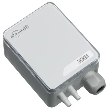 Produktfoto 1 von WIKA A2G-50 Differenzdruck Drucksensor -250 Pa, 0 bis 10 V, 4 bis 20 mA, 3-Draht 20 kPa, für Gas