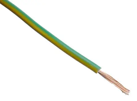 Produktfoto 1 von RS PRO 2491X Schaltdraht, 18 AWG 100 m Gelb, Grün Ø 2.8 mm 32 Litzen Polyvinylchlorid