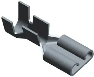 Produktfoto 1 von TE Connectivity FASTON .250 Flachsteckhülse, Schwarz, Unisoliert, 6.35 x 0.81 mm, Buchse, 14 AWG min, 10 AWG