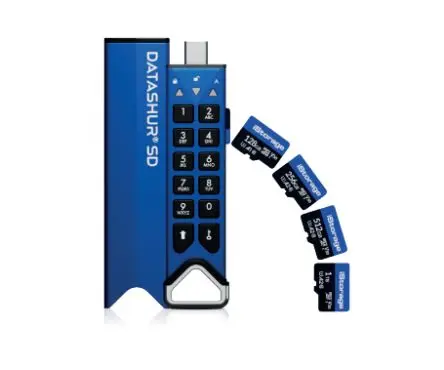 Produktfoto 1 von iStorage USB-Stick, USB 3.2, 256 Bit AES XTS, IS-FL-DSD, 197