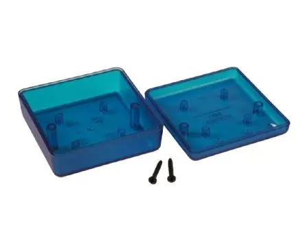 Produktfoto 1 von Hammond, Schalengehäuse, Blau transparent, ABS, IP54 27 mm, 75 mm, 74 mm, 1593AL