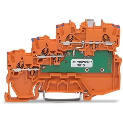 Produktfoto 1 von WAGO TOPJOB S Anschlussklemmenblock DIN-Schiene 3 Orange, 1mm², 24V Zugfederklemme