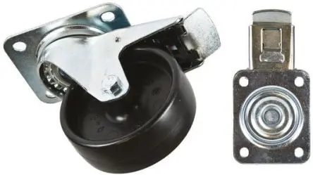Produktfoto 1 von Tente Gebremst, schwenkbar Rolle, Rad ø 125 mm, 200 kg, Ges H. 155 mm, Rad B. 40 mm, Polypropylen