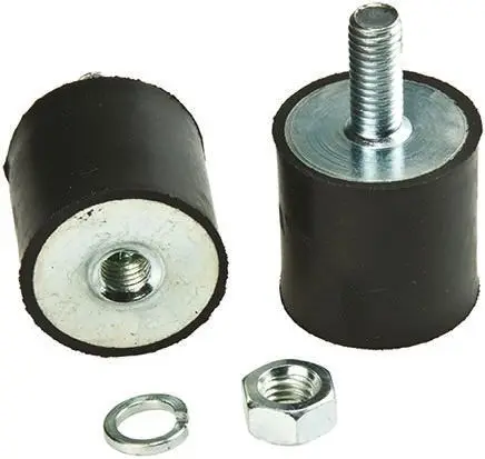Produktfoto 1 von FIBET Fibet Naturgummi Gummipuffer, Außen-/Innengewinde Puffer M8 x 23 mm 78.6 kg, Ø 40 mm x 30 mm, 45 IRHD / bis 78.6