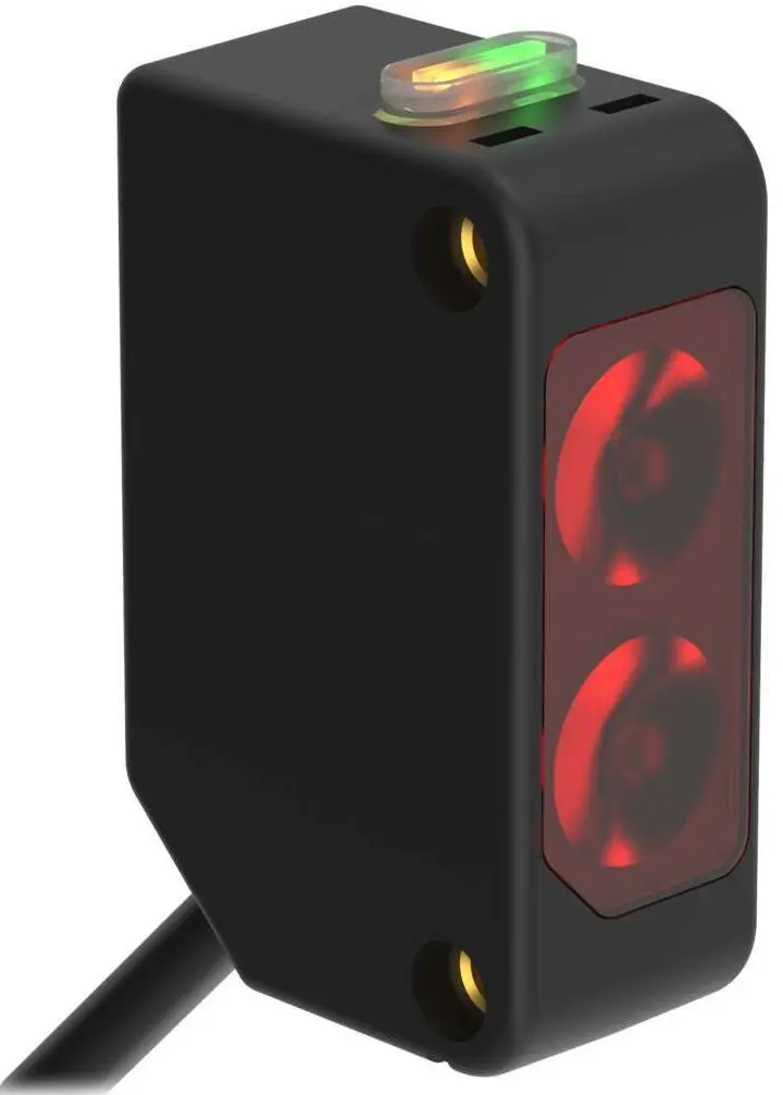Produktfoto 1 von Banner Rechteckig Optischer Sensor, Hintergrundunterdrückung, Bereich 100 mm, PNP Ausgang, Zopf QD,
