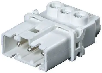 Produktfoto 1 von Wieland GESIS Beleuchtungssteckverbinder, Panel Stecker, Leistung, Schraubbefestigung 16A, Kontakte: 3 IP20, Weiß