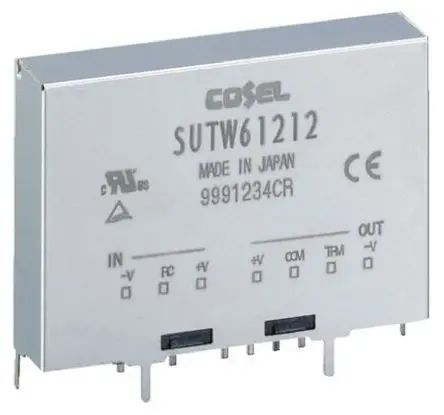 Cosel SUTW DC/DC Konverter, 24V dc, -24 V dc OUT 250 mA Leiterplattenmontage 48V dc 500 V ac 6 W -40 °C 85 °C