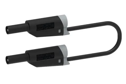 Produktfoto 1 von Electro PJP Messleitung 36A Stecker / Stecker, Schwarz Polyvinylchlorid-isoliert 200 cm, 600V