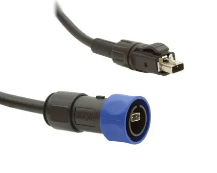 Produktfoto 1 von Bulgin SPE 4000 Ethernet-Kabel, 2 m, Schwarz, A SPE, Gerade Buchse Stecker, Polyurethan, Polyvinylchlorid
