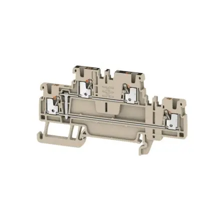 Produktfoto 1 von Weidmüller A2T Mehrstufiger Anschlussklemmenblock 2 Dunkelbeige, 1.5mm², 500V Einsteck-Anschluss IECEx/ATEX