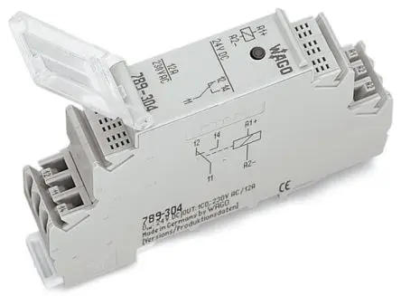 Produktfoto 1 von WAGO 789 Relaismodul 24V ac DIN-Hutschiene 32mA
