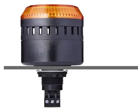 AUER Signal ELM LED, Dauer, Filament/Warnsummer-Licht Signalgeber-Summer-Kombination 240V ac Gelb IP65 Oberfläche / 98