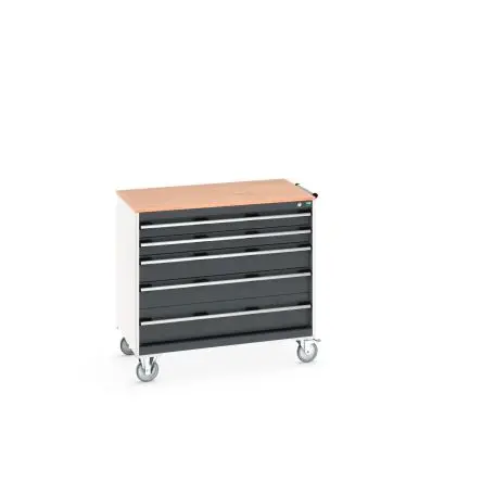 Produktfoto 1 von Bott Stahl Schrank, Typ Werkzeugschrank 5 Schubladen mit Rädern, 990 mm x 1050mm x 650 mm