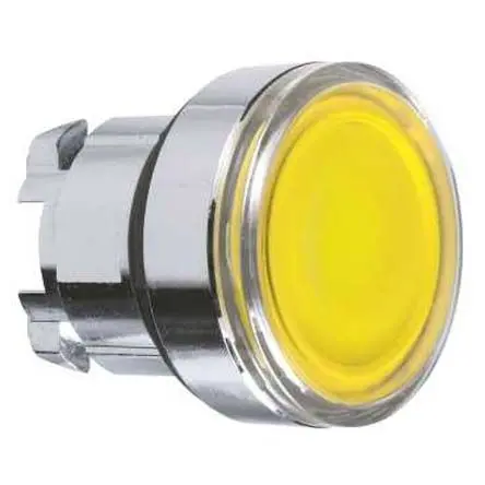 Produktfoto 1 von Schneider Electric Harmony XB4 Drucktastenkopf Ø 22 mm, Gelb Tastend Rund Rund Metall, IP66