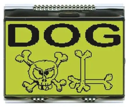 Produktfoto 1 von Display Visions EA DOG Monochrom LCD, Graphisch LED Grün, Gelb 160 x 104 Pixel, Hintergrund Schwarz, I2C/SPI Interface