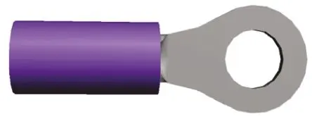 Produktfoto 1 von TE Connectivity PIDG Ringkabelschuh, Isoliert 20 AWG, Nylon, Rot, Violett, 20 AWG max.AWG, aussen ø 7.14 mm, innen ø