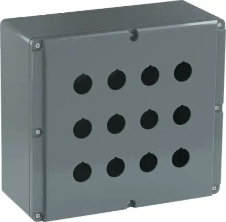 Produktfoto 1 von ABB Modular Metal Drucktastengehäuse, 12, Grau, Aluminium