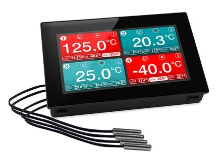 Produktfoto 1 von Lascar EL-SGD 43-ATP Temperatur Temperatur Datenprotokolliergerät, USB, 0 °C 4-Kanal → 40 °C