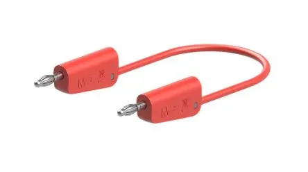 Produktfoto 1 von Staubli Messleitung 19A Stecker / Stecker, Rot 200 cm, 30V, 60 V