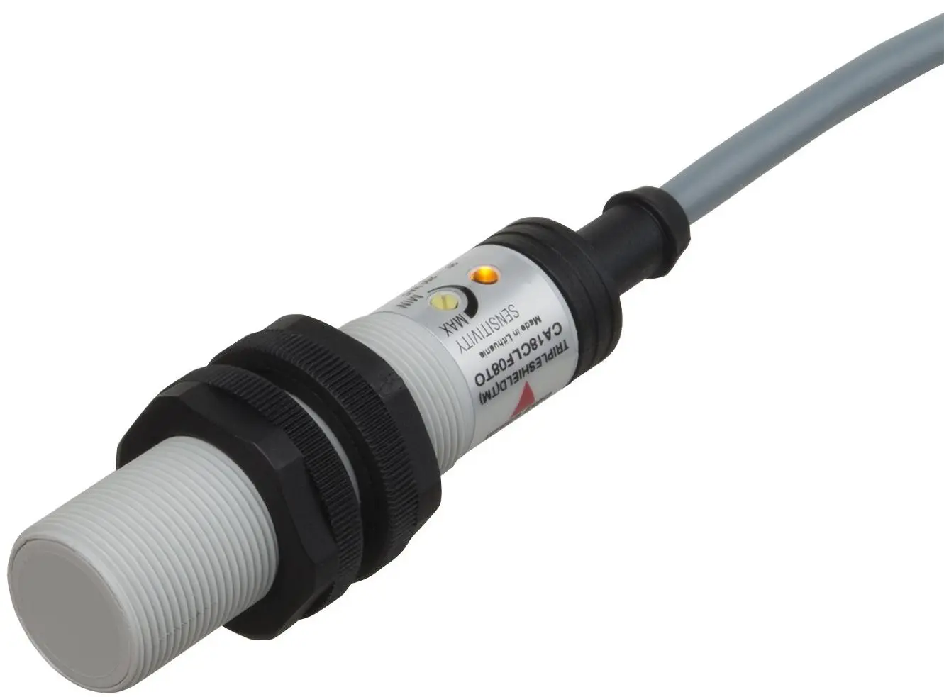Produktfoto 1 von Carlo Gavazzi CA18CLF M18 Näherungssensor Kapazitiv, Gewinderohr 8 mm 2-Draht 20 → 250 V AC / 500 mA NC, IP67