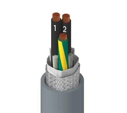 Produktfoto 1 von Alpha Wire Xtra-Guard FLEX Performance Cable Mehrkern-Industriekabel, 3-adrig Grau Geschirmt, 30.5 m, Thermoplastisches