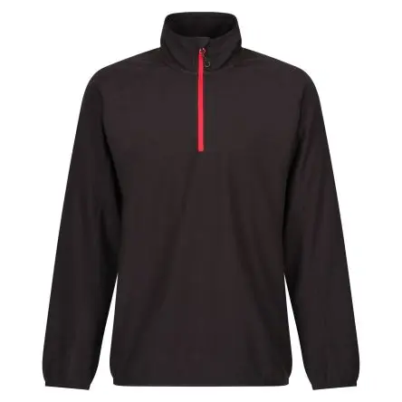 Produktfoto 1 von Regatta Professional TRF691 Unisex Fleece-Jacke, 100 % Polyester Schwarz, Rot Halb-Reißverschluss, Größe 3XL