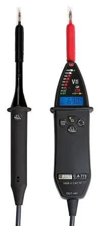 Produktfoto 1 von Chauvin Arnoux LCD-Hintergrundbeleuchtung Spannungsprüfer, 1000 V ac, 1400 max. Durchgangsprüfung Batterie CAT IV,