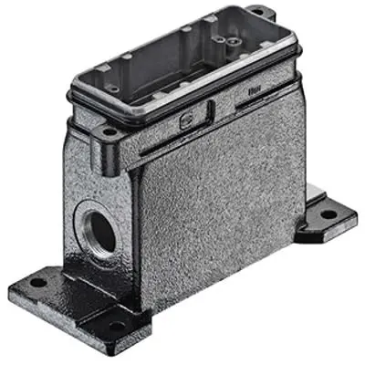 Produktfoto 1 von HARTING Han HPR Oberflächenmontiertes Gehäuse Schraubbefestigung, Oberfläche 16B Haube für seitliche Kabeleinführung,