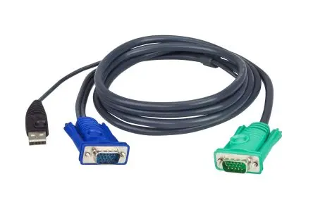 Produktfoto 1 von Aten KVM-Kabel / Stecker, SPHD / Stecker, Schwarz, 5 m