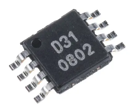 Produktfoto 1 von Texas Instruments 16 bit 1 DAC 93 ksps MSOP, 8-Pin, Interface SPI, Microwire, QSPI