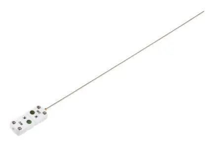 Produktfoto 1 von RS PRO Edelstahl Mineralisoliertes Thermoelement Typ K, Ø 1.5 mm x 300 mm → 1100 °C, ISO-kalibriert