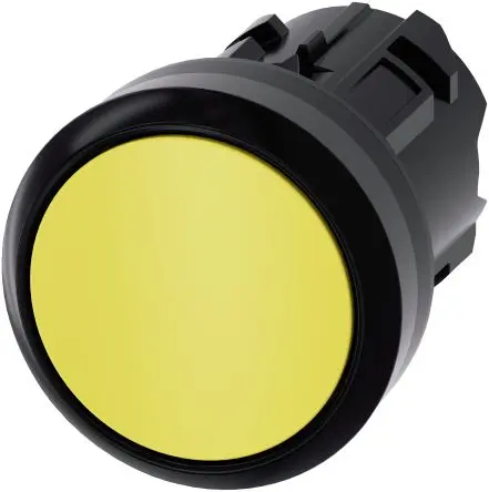 Produktfoto 1 von Siemens SIRIUS ACT Drucktaster Ø 22mm, Gelb Rastend Rund Kunststoff, IP66