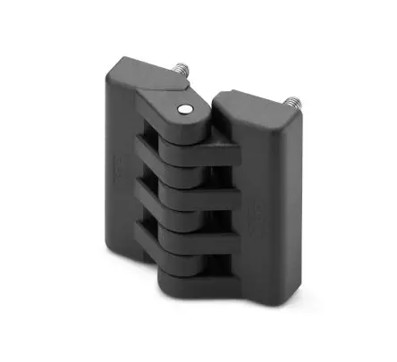 Produktfoto 1 von Elesa Polyamid Scharnier Scharnier Festwert Schraubbefestigung Freischwingend, 23 mm x 64mm x 65 mm