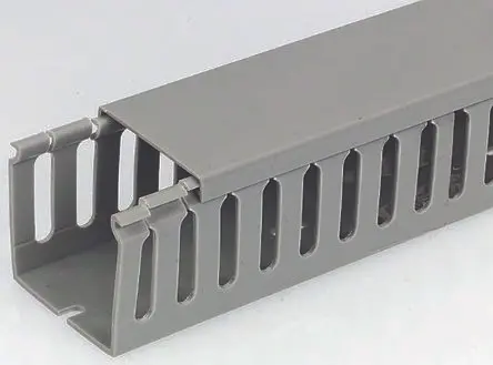 Produktfoto 1 von RS PRO HVDR Grau, 40mm x 60 mm Polyvinylchlorid, Länge 1 m, Seitenwand Offen