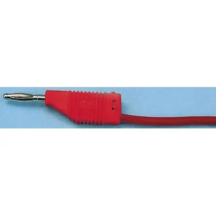 Produktfoto 1 von Staubli Steckverbinder-Messleitung 10A Stecker / Stecker, Rot Silikon-isoliert 250 mm, 30 V ac, 60V dc